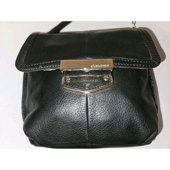 B. Makowsky Black Soft Leather Crossbody Purse 8x7x3 - Picture 4 of 12